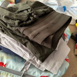 2 lululemon dance studio pants. Size 6. Worn once. Too big. No more pics.